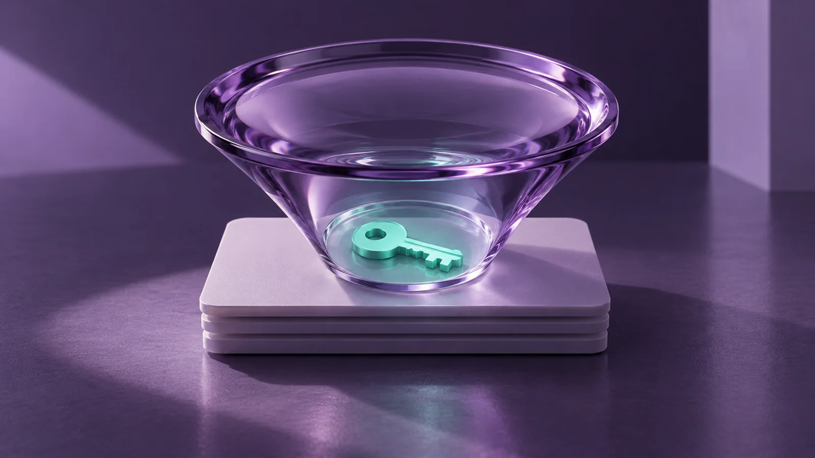 A translucent filter reveals a small token over a concealed user record in a purple content workspace.